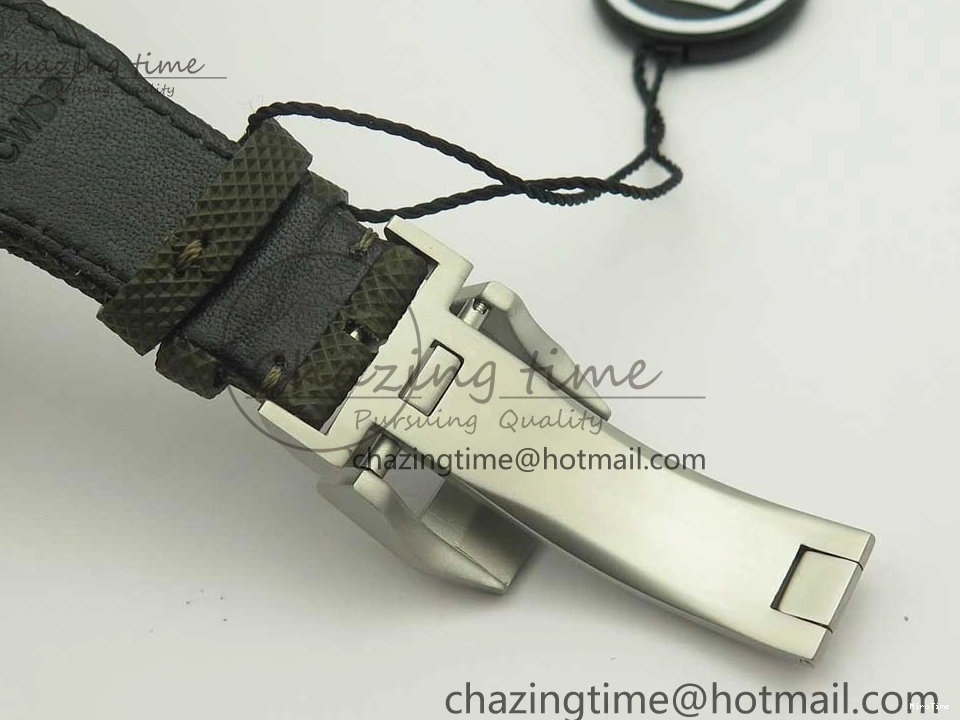 MIROTIME 0519 Classic PILOT IW389001 ZF 1:1 Best Edition Ceramic Case Green Dial on Green Nylon Strap A7750 (Function Same As Genuine) 7160